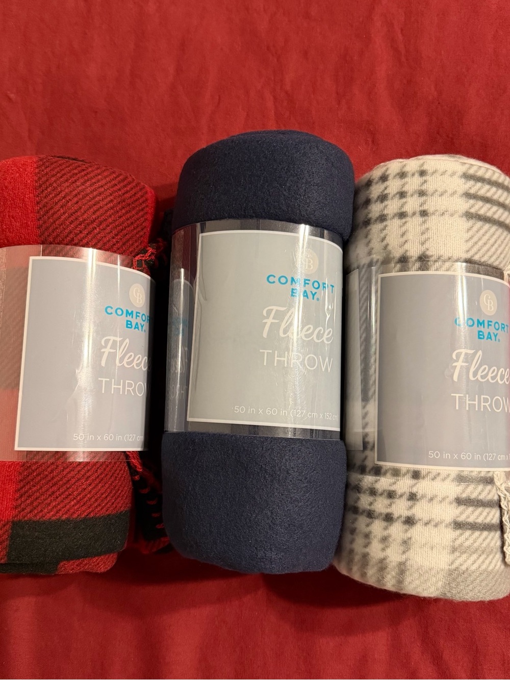 Comfort Bay Fleece Throw Blankets